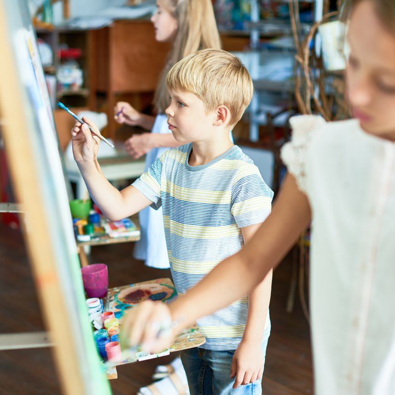 Side view at group of  children painting on easels during art class studio, pretty focus on little boy SSUCv3H4sIAAAAAAAEAJ1UyW7bMBC9F+g/GDqbBRdxy1f0buTA1SYim4ZEpQgC/3spWZIpx06BXgTNm4Uzj2/4+fPHZlNp1QVTvWw+ByvboWn6LrUqhXjKMNxOuLMhxTaoZgAH7DJ6qi6p1HeuK0ogTFqfbTLnqkYdPzKAZkCHfZeieTsfYoplpFGnxw7bOnXsUji6EvU5qgmqhM7xZGkJdIc+JdeOZQe86N2o5PZ5qFX3MyG7q72ZHVN/KbuqaltgXa9HbIYu2//OvP68Lrzt3cl83HpbTbwrCiHIBPmVv5IuxV6Xk9bkrfKQXDWEMFzbFD6qd399ZclV/m8Xz417VGKWxNNUYhgTQmnguTGgNh4CwZgDEqHscRhqX/R2/bkUd9u6xqmrLnezWozmDHoGKOYe1IgToDgUQBOhsIQIGr/QUWlrrXOWA1LXGNTQCiA99MBgRpmGiucat2CujVBWAsE1AbVmHghHLLBWaFlTgRVDS3DtnGBQUCA8crkNgYHSUgBIIfPYauUQHie70lW9/cnyPY4SnWZ7D9bFwla9DbGQ8Hs0qunuxH5ugwmnfZEW08G1hW3y4sdjAZxiGgmcbqayeV8GExGUeaMS1xyxvO1yUk01qiLYstfr+3AI2dUWUq76cxOVdfaJuhHFDKN8Rv1ExlMAg/wWcP96LDHsq/BGH4Z5lJvv7qkYQgiHlMFbyPy2jelEcFr45qdnPhbRSZbLU9TrY8gnfDs04YjA74YmnNf8+TKOMQwhJr4fTFCCyT+4I1xA9GT4vACEPOS1Zlxy/owYwqnkX/c1DKRUUiFRU6MAs1zkrVceSOIRkAIai1heX8zyblz+Ajn7z7O8BgAA